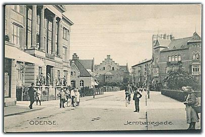Jernbanegade i Odense. Stenders no. 8903.