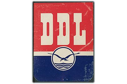 DDL bagagemærkat, ubrugt. Ca. 1945.