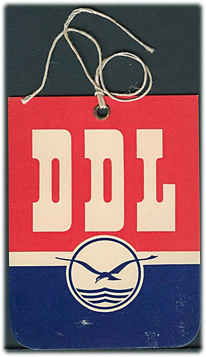 DDL baggage manilamærker, ubrugt. Ca. 1945.