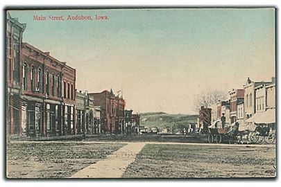 Main Street, Audubon, Iowa. A. M. Simon no. 13576.