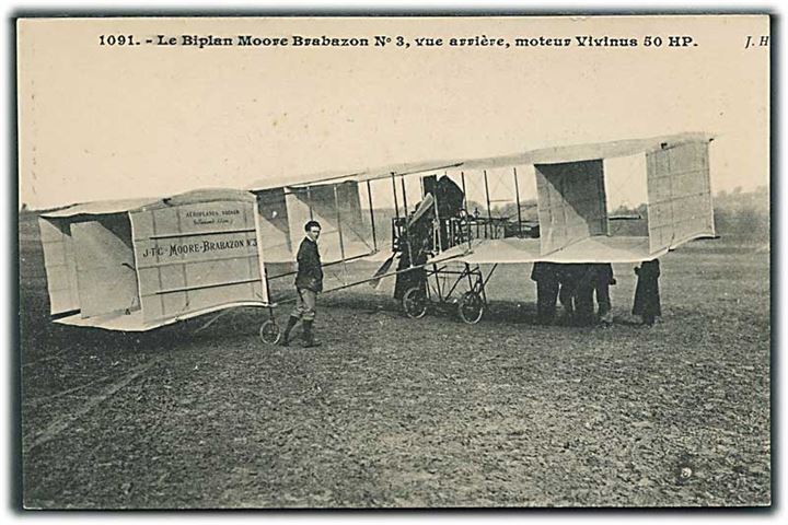 Moore Brabazon biplan fly no. 3. J. Hauser no. 1091.  