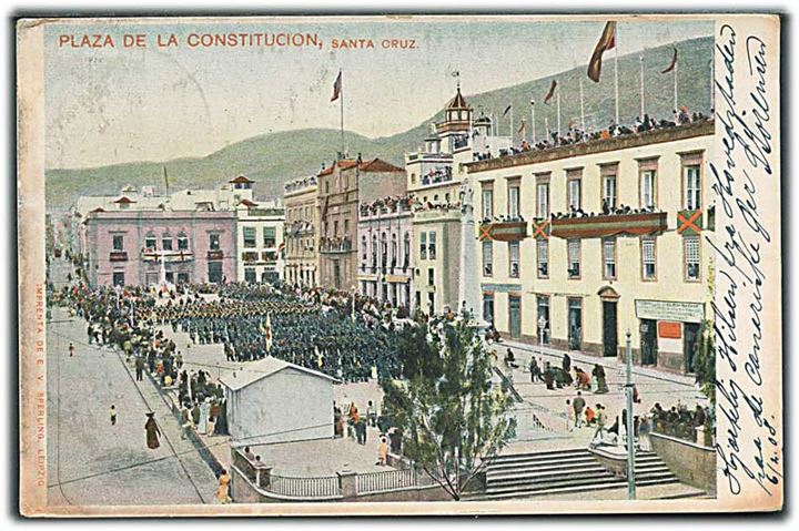 Plaza De La Constitucion, Santa Cruz. D. V. Sperling u/no. 