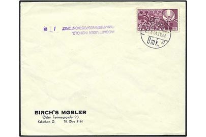 35 øre violet Tivoli på brev fra København d. 21.7.1964. Brevet indgået uden indhold.