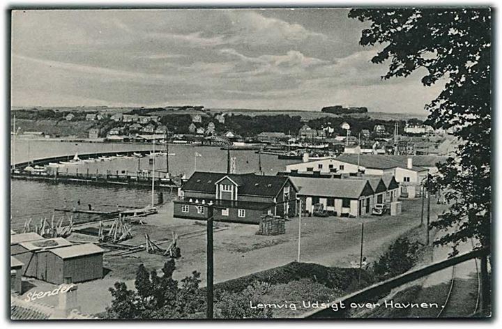 Udsigt over havnen i Lemvig. Stenders, Lemvig no. 37 K. 