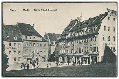 Prina markt med König Albert - Denkmal. Alfred Kratze no. 1906. 