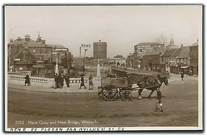 Neue Quay and New Bridge, Wisbech. Fotokort H. Coates, Nene series no. 3252. 