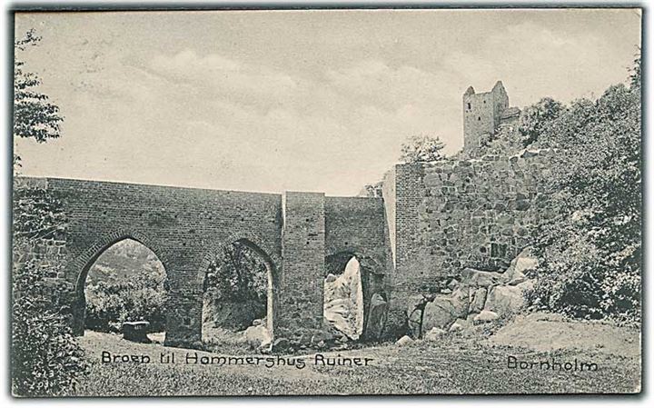 Broen til Hammershus Ruiner på Bornholm. Ad. Møller no. 613.
