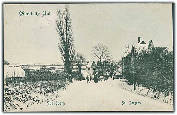 Glædelig Jul. Sct. Jørgens i Svendborg. Warburgs Kunstforlag no. 16.