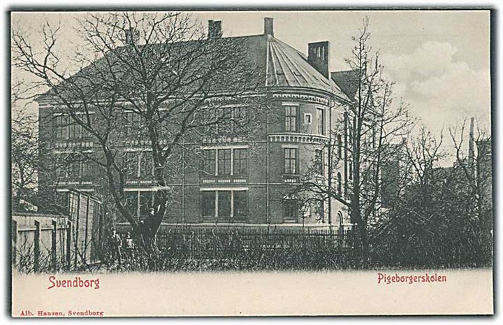 Pigeborgerskolen i Svendborg. Alb. Hansen u/no.