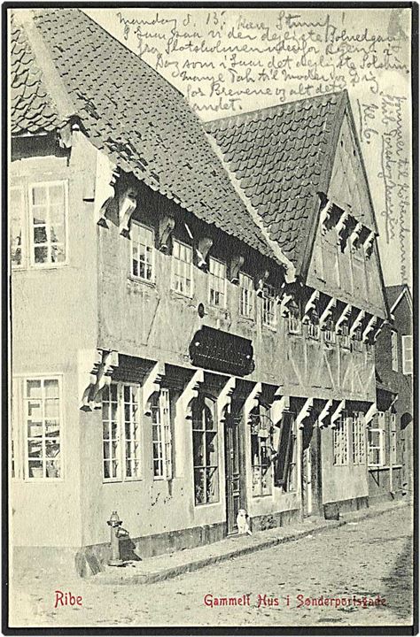 Gammelt hus i Sønderportgade, Ribe. W.K.F. no. 1808.