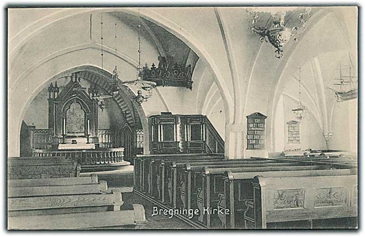 Interiør af Bregninge Kirke. Chr. G. Kielberg no. 19309.