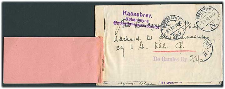 3 cents på brevkort fra New York 1939 til København, Danmark. Britisk censur. Forespurgt via Returpostkontoret med etiket.