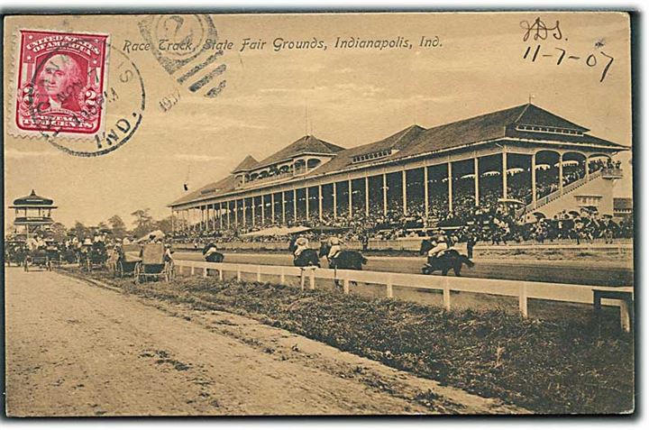 Hestevæddeløb, State Fair Grounds, Indianapolis, Ind. Post Card Co. u/no. 