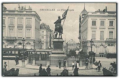 La Place Royale, Bruxelles. Sporvogn no. 676 ses til venstre. 