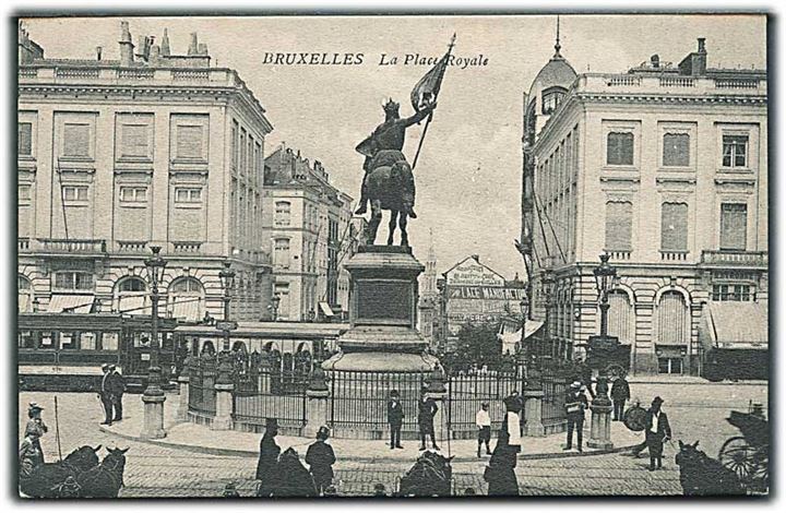La Place Royale, Bruxelles. Sporvogn no. 676 ses til venstre. 