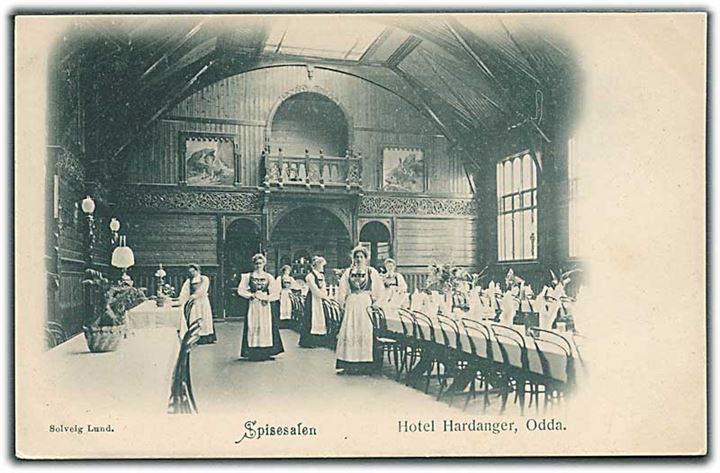Odda. Hotel “Hadanger” spisesalen. S. Lund u/no.