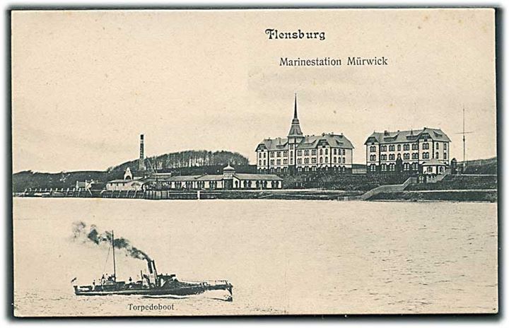 Torpedo båd ved Marinestation Mürwick, Flensborg. No. 22352. 