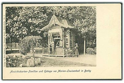 Ansichtkarten-Pavillon und gehege vor Marien-Louisenbad i Borby (Borreby). Hans Reimers no. 2.