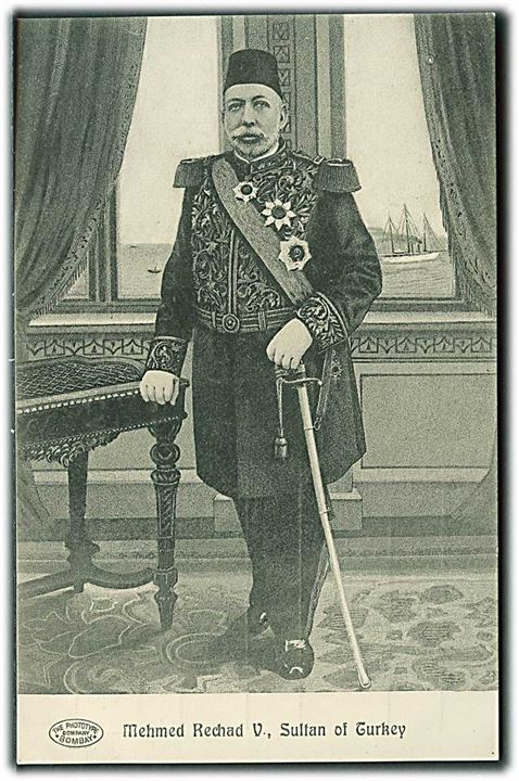 Mehmed Rechad V. Sultan of Turkey. The Phototype Company Bombay u/no. 