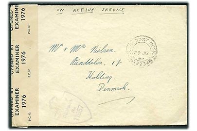 Ufrankeret OAS feltpostbrev stemplet Field Post Office 223 (= Braunschweig) d. 25.7.1945 til Kolding, Danmark. Unit censor 11857 og åbnet af britisk civil censur PC90/1976.
