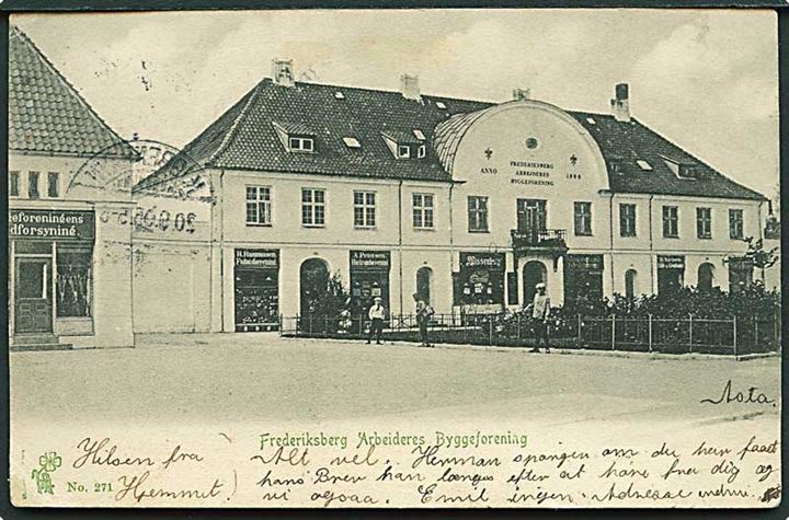 Frederiksberg Arbejders Byggeforening. Peter Alstrups no. 271. 