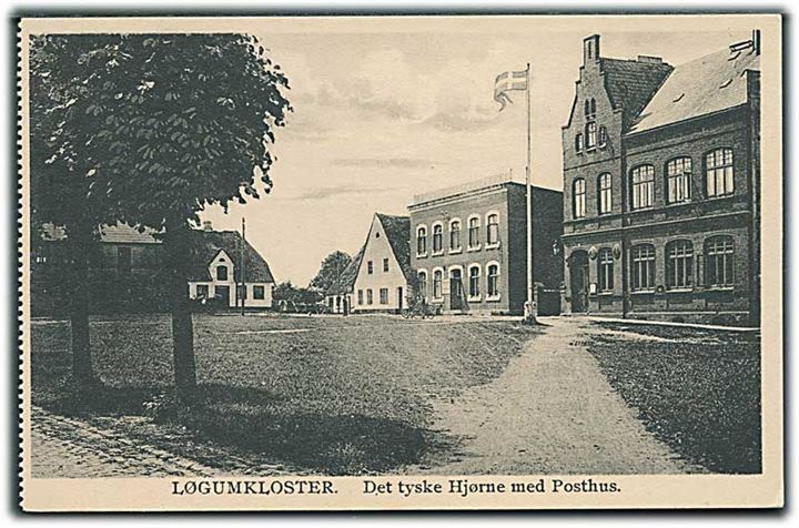 Det tyske Hjørne med Posthus i Løgumkloster. Carsten Hansen u/no. 