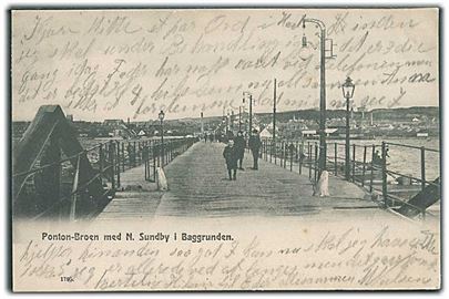 Ponton-Broen med N. Sundby i Baggrunden. No. 1795.