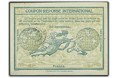 30 centimes International Svarkupon med svagt stempel d. 9.2.1926.