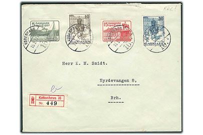 Komplet sæt Regentjubilæum på uofficiel anbefalet FDC fra København d. 15.5.1937til Brønshøj.