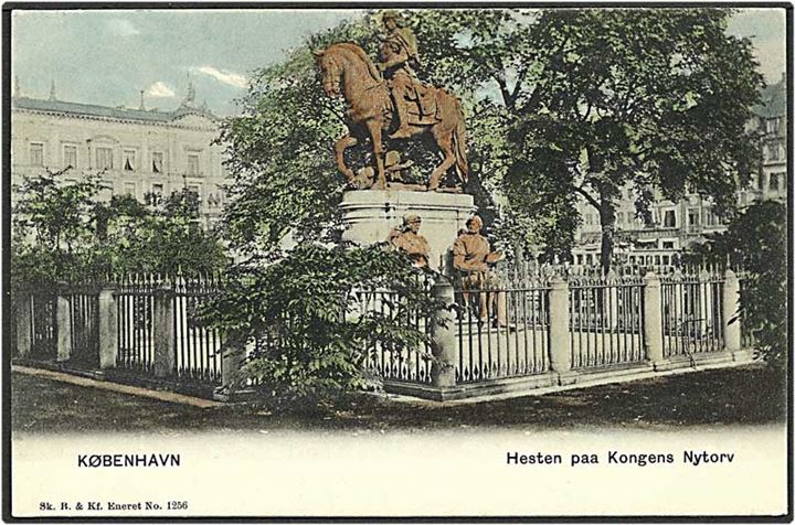 Hesten paa Kongens Nytorv i København. Sk. B. & Kf. no. 1256.