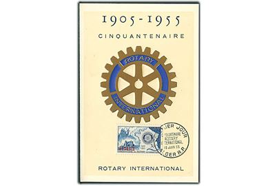 Algeriet. 30 Fr. Rotary Internationale 50 år maxikort. Prægekort. U/no. 