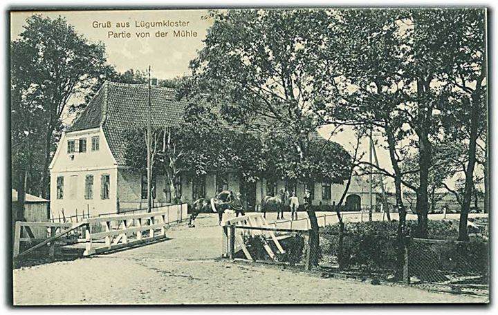 Gruss aus Løgumkloster. Parti fra Møllen. H. Michelsen no. 93. 