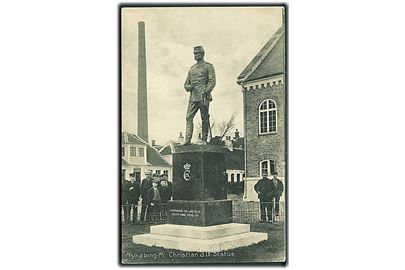 Nykøbing M. Christian d. IX statue. Stenders no. 20661. Har været opklæbet. 