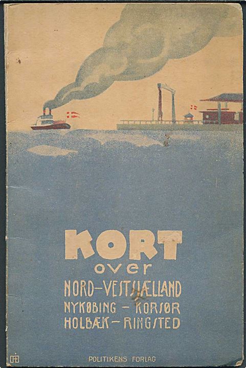 Landkort over Nordvestsjælland 1:135000 udgivet af Politikens Forlag. 