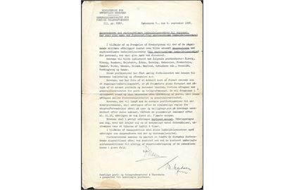 Skrivelse fra Ministeriet for Offentlige Arbejde i København d. 9.9.1958 vedr. Ekspresbreve med ekstraordinære indkaldelsesordrer til personel, der skal give møde ved forsvaret.. 