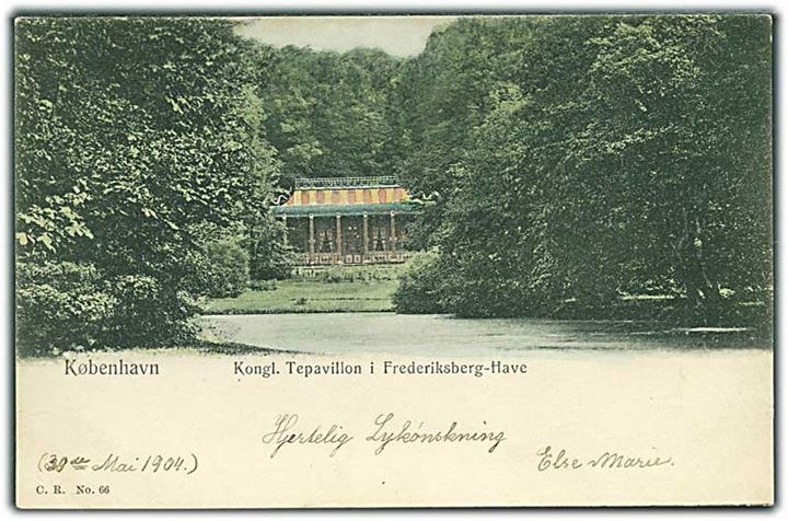 Kongl. Tepavillon i Frederiksberg Have, København. C. R. no. 66.