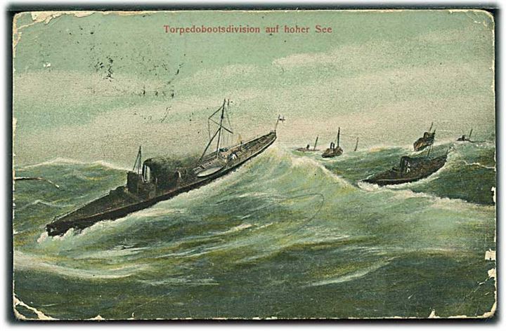 4 mills og tysk 5 pfg. Germania på brevkort fra Port Said d. 21.1.1909 til Tyskland.