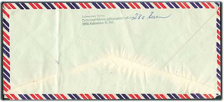 3,35 r. frankeret luftpostbrev fra Dacca stemplet Temporary P.O. DA-783 d. 5.9.1977 til København, Danmark - eftersendt til Holbæk.