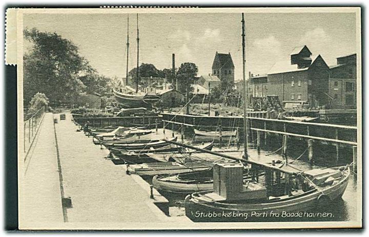 Parti fra Baade havnen i Stubbekøbing. Stenders no. 88582.