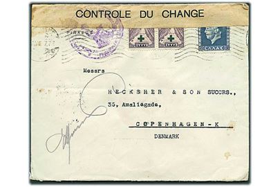 Blandingsfrankeret brev fra Grækenland 1937 til København, Danmark. Åbnet af græsk valutakontrol.