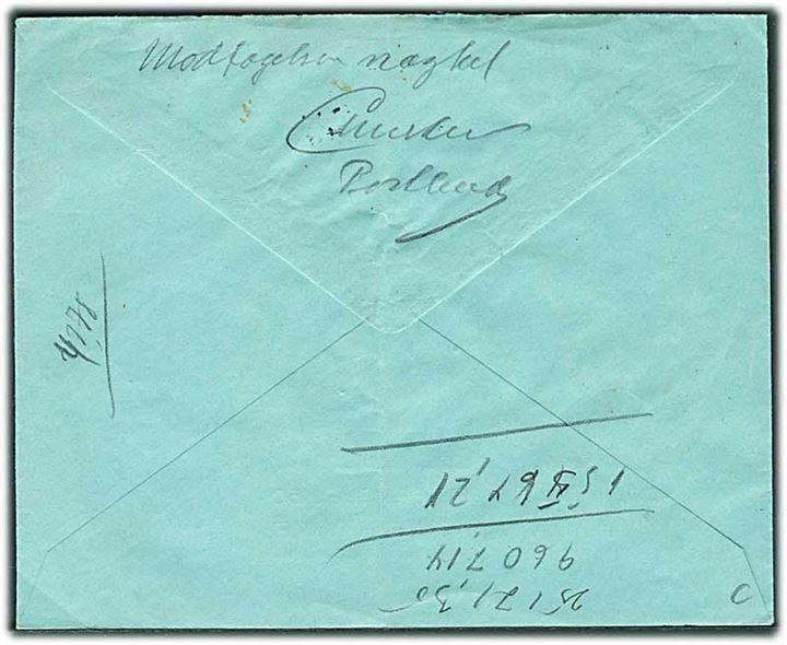 10 øre Bølgelinie på underfrankeret brev fra København d. 31.1.1938 til Taastrup. Udtakseret i porto med 10 øre Portomærke stemplet Taastrup. Retur som Modtagelse nægtet.