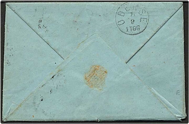 Ufrankeret folde brev fra Svendborg d. 31.8.1861 til Odense. Længere indhold.
