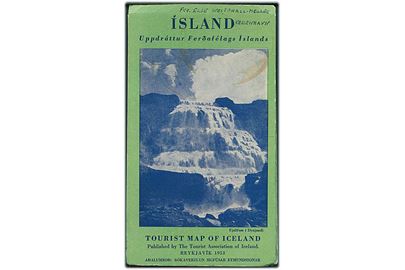 Turistkort over Island udgivet 1954.
