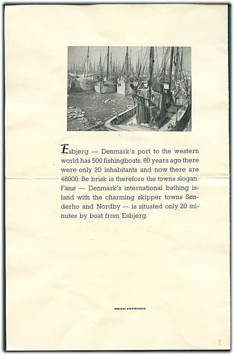 International Spejder Jamboree, Nordby Fanø 1950. Lille illustreret folder.