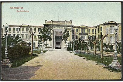 Ramieh Casino i Alexandria, Egypten. Cairo Postcard Trust no. 54729.