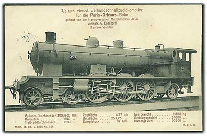Verbundschnellzuglokomotiv fra Hannover til Paris - Orleans banen. G. Alpers no. 358.