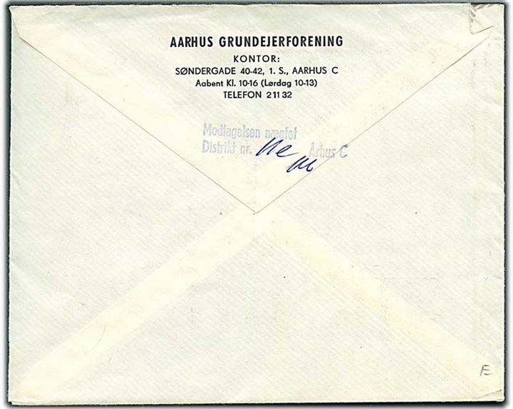 30 øre Fr. IX i 3-stribe på anbefalet brev stemplet Århus 1 sn1 d. 7.2.1963 til Århus C.- Retur med stempel Modtagelse nægtet.