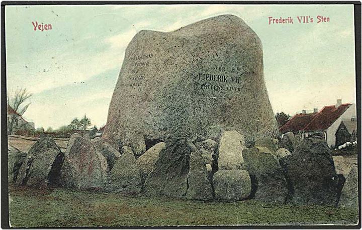 Frederik d. VII's sten ved Vejen. W.K.F. no. 710.