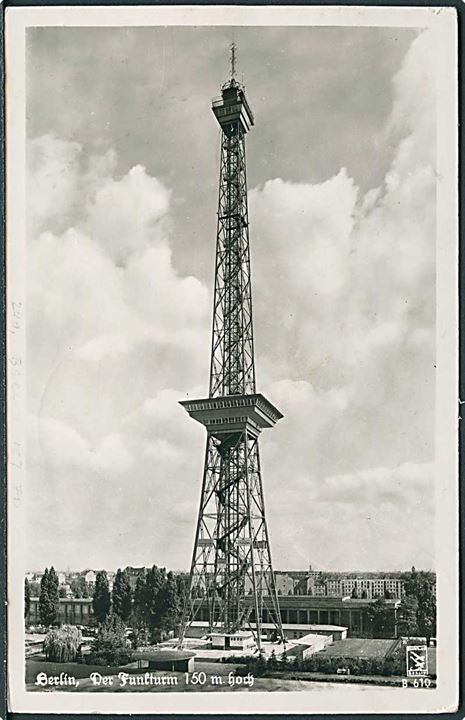 Det 150 m. høje Funkturm i Berlin, Tyskland. Klinke no. 610.