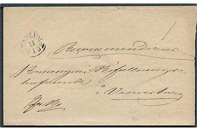 1832. Recomanderet fribrev med bågstempel Falun d. 11.1.1832 til Vennersborg.